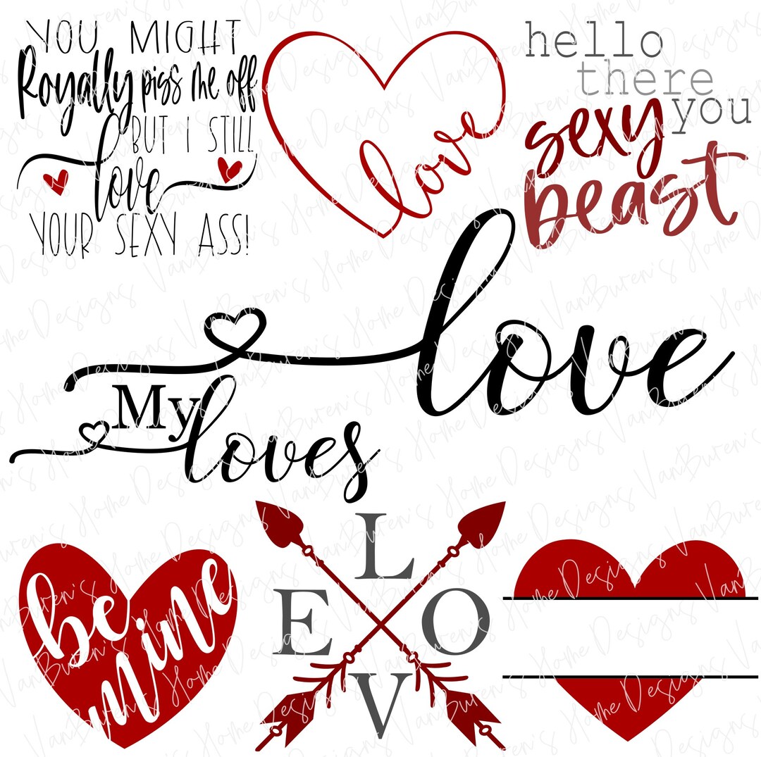 Valentine SVG Bundle, Valentines Cut File Bundle, Love Svg, Wedding Svg ...