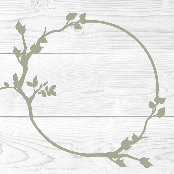 Tree Branch Wreath svg, Commercial Use Cut File, cricut designs, floral wreath png, circle wreath svg, digital downloads