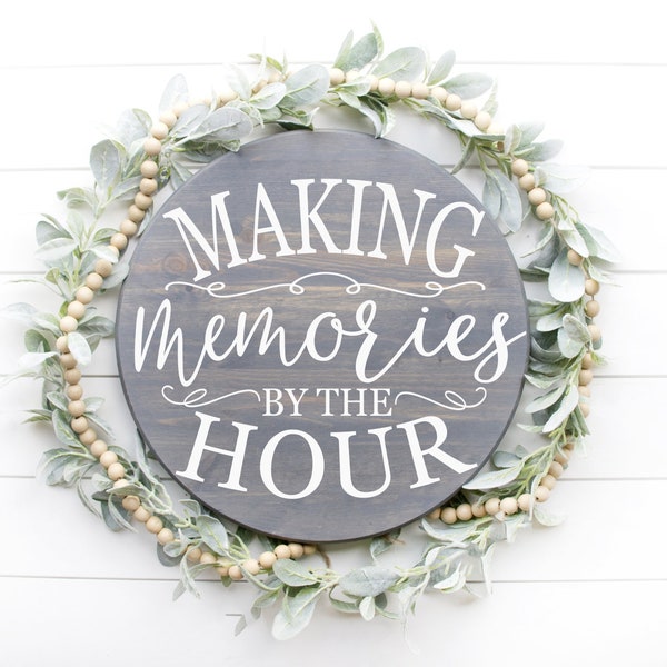 Making Memories By The Hour  Clock svg, Time Spent With Family svg, Playroom sign svg, Family Sign, photo wall clock