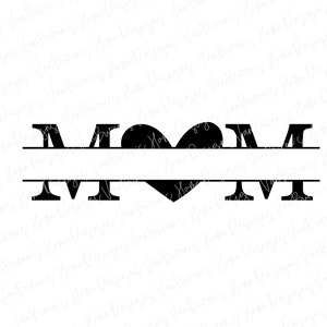 Maman split monogramme téléchargement numérique couper fichiers, formats svg dxf eps png et pdf
