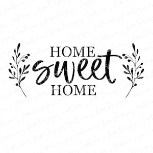 Home Sweet Home SVG, fichiers svg de bienvenue, ferme signe Svg, Svg de pièce maîtresse, signe en bois svg, oreiller disant SVG, svg de voeux