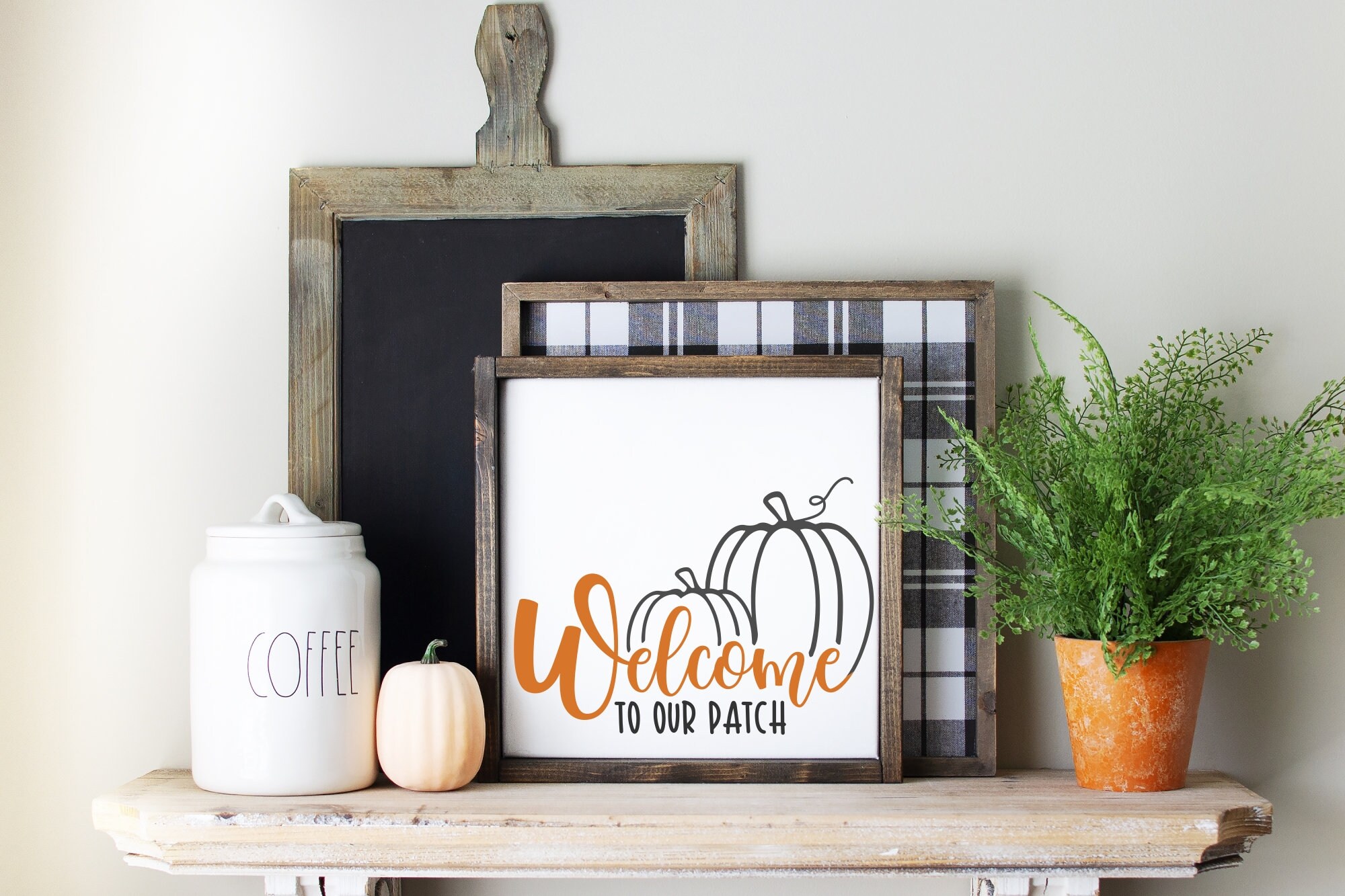 Welcome to Our Patch Sign SVG: Fall Pumpkin Door Decor (digital ...