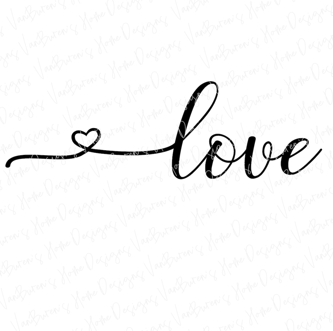 Love Heart SVG Digital Download Cut File for Cricut and Silhouette - Etsy