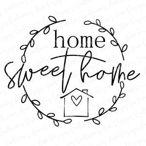 Home Sweet Home SVG, fichier svg de bienvenue, ferme signe Svg, Svg de pièce maîtresse, signe en bois svg, oreiller disant SVG, svg de voeux