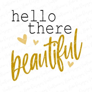 Hola hermosa SVG, taza SVG, regalo para ella, decoración del hogar svg, almohada svg, diseños cricut, hola svg, signo de madera SVG