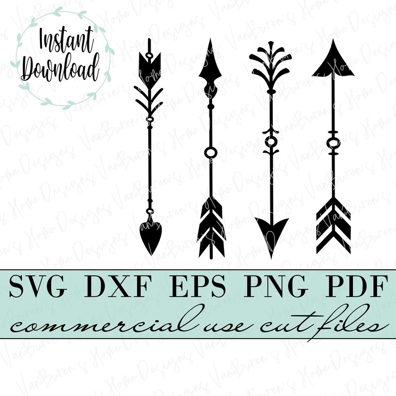 Decorative Arrows Digital Download Cut Machine Files. Svg, Dxf, Eps ...