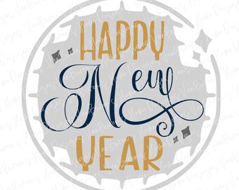 Happy New Year SVG: Ball Drop Design (Digital Download)