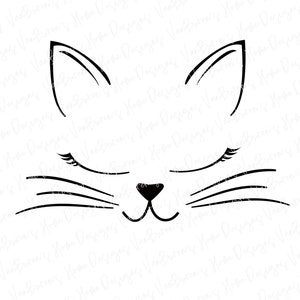 Cat Face SVG cut file for personalized gifts or shirts