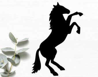 Rearing Horse Cut File, Formats svg, dxf, eps, pdf and png