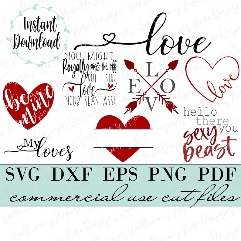 Valentine SVG Bundle, Valentines Cut File Bundle, Love Svg, Wedding Svg ...