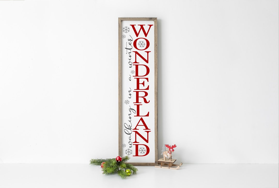 Winter Wonderland SVG: Christmas Porch Sign, Cricut Cut File - Etsy