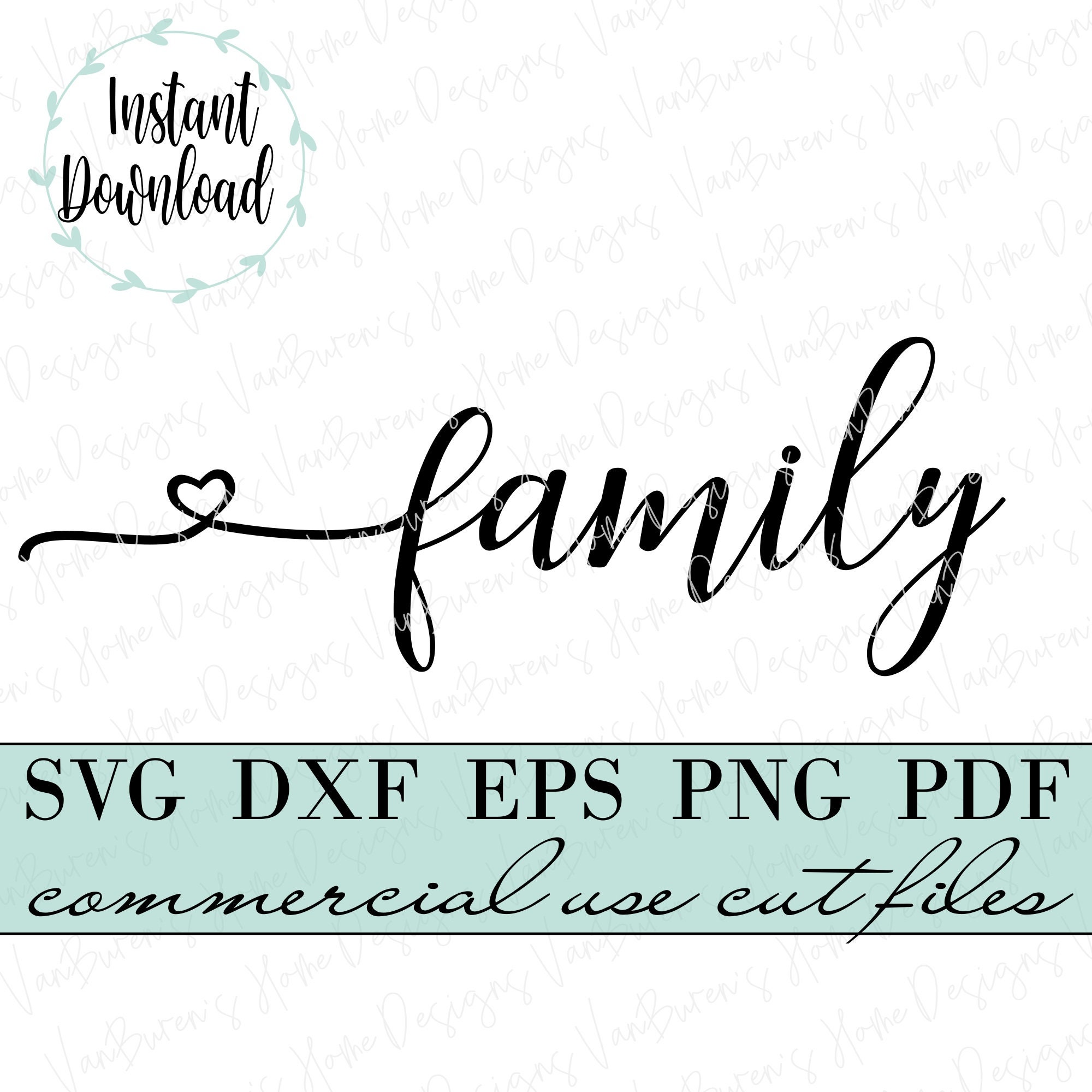 Heart Family SVG: Farmhouse Sign Cut File (digital Download) - Etsy