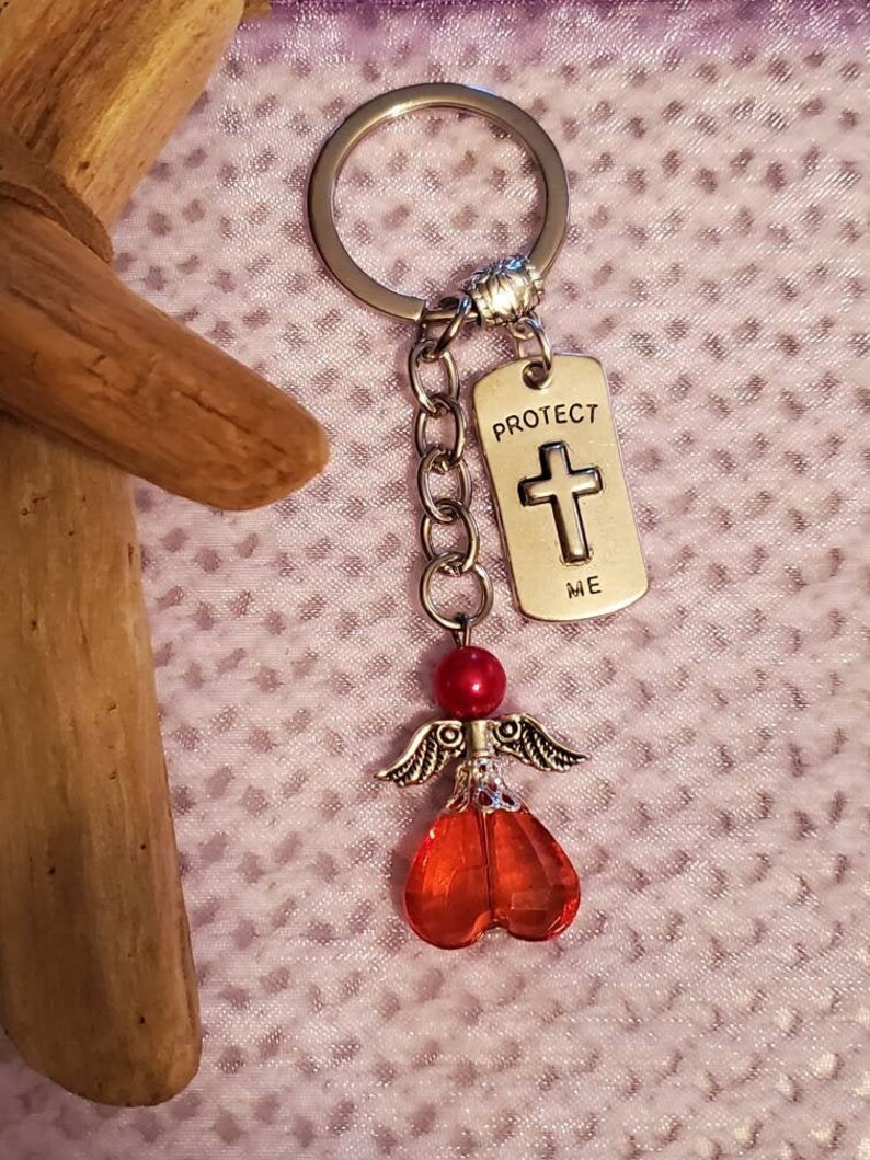 New Driver Guardian Angel Keychain With Protect Me Charm