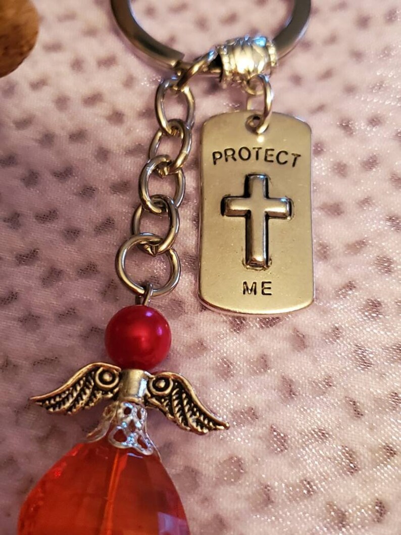 New Driver Guardian Angel Keychain With Protect Me Charm