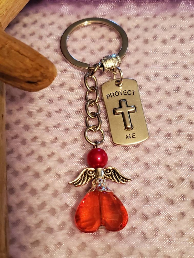 New Driver Guardian Angel Keychain With Protect Me Charm