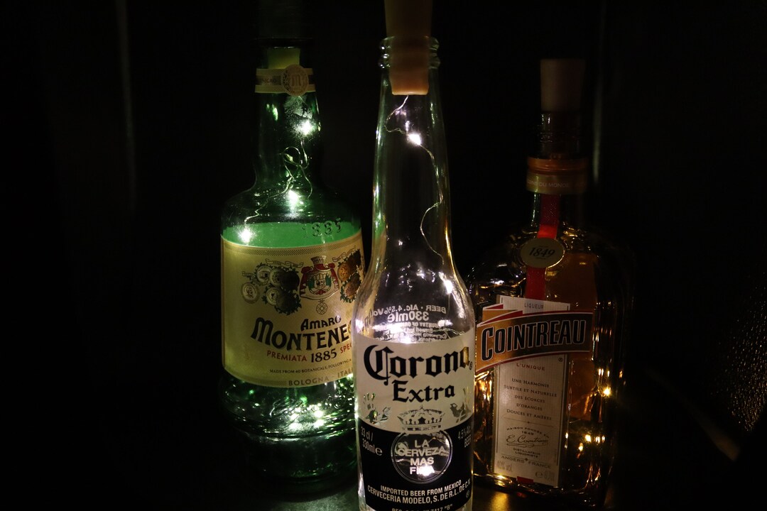 Light up Glass Bottles Many Variations Bottle Light Etsy Italia
