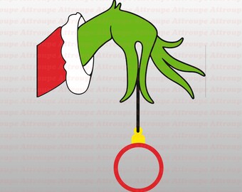 Download Grinch Hand Monogram Svg Etsy