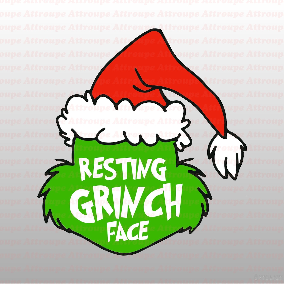 Resting Grinch Face Christmas Dr Seuss SVG 7 svg dxf | Etsy