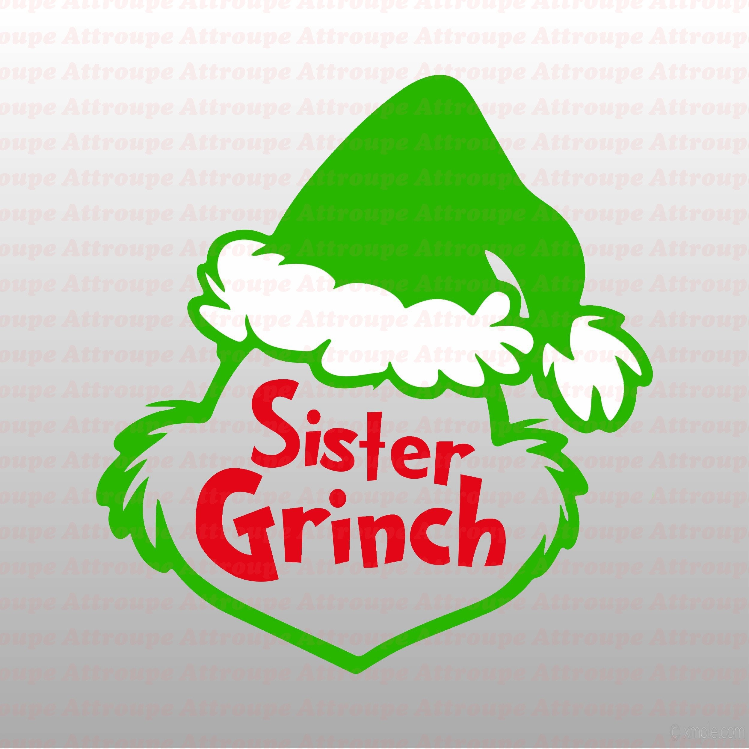 Sister Grinch Christmas Dr Seuss SVG Svg Dxf Cricut Etsy UK
