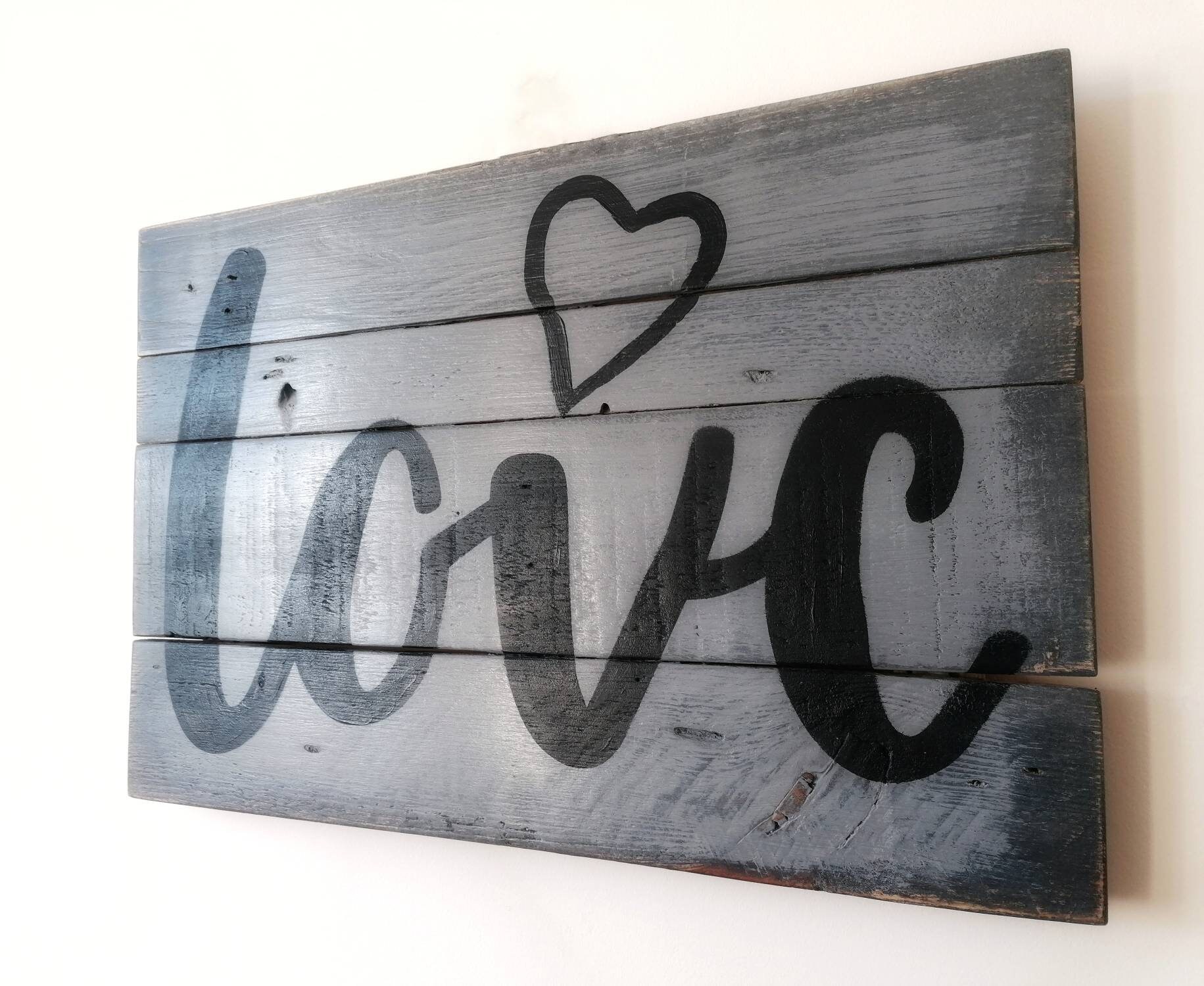 Love rustic wall sign bedroom living room hallway | Etsy