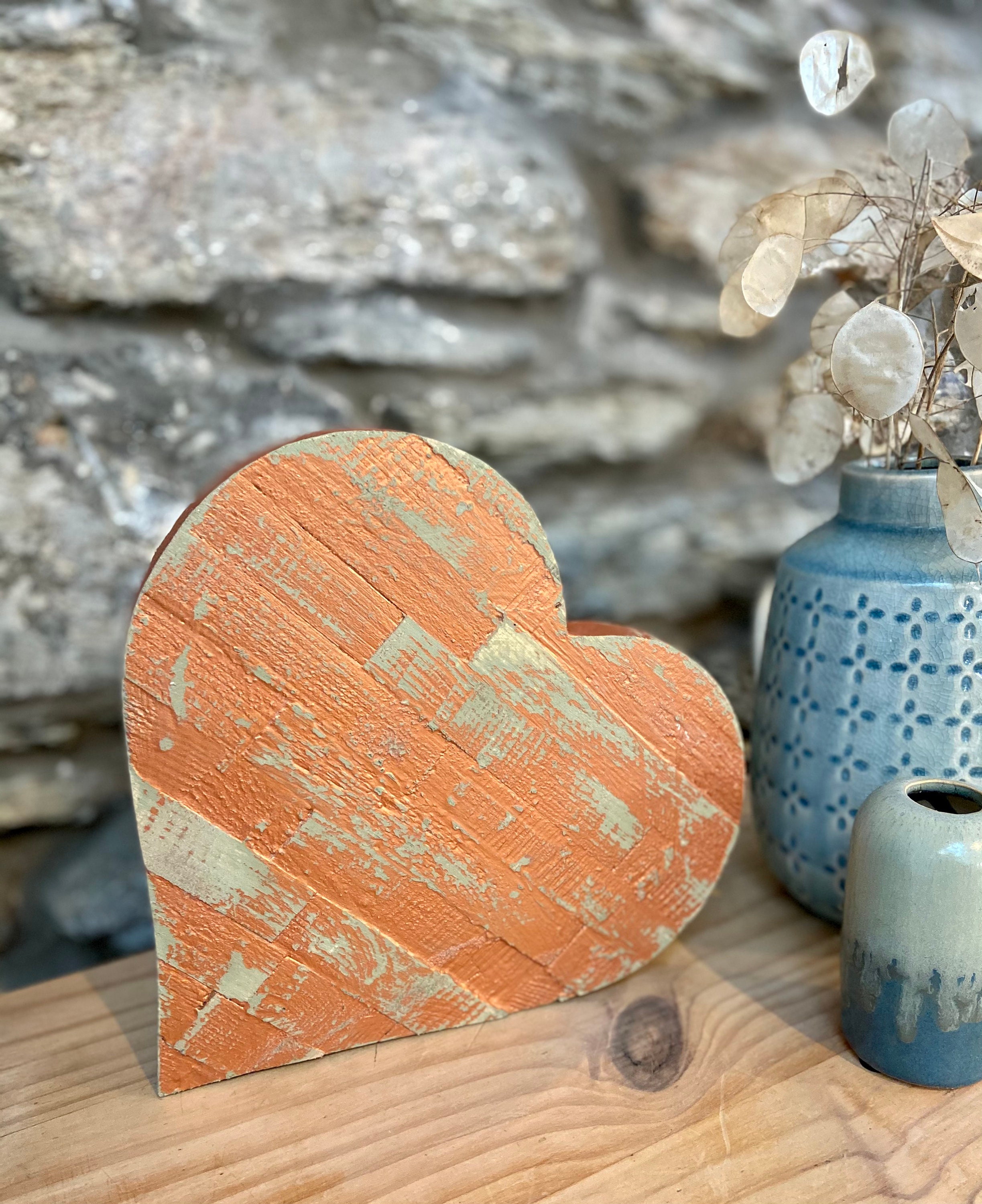 Handcrafted Rustic Wood Hanging Heart Heart Wall Hanging Etsy