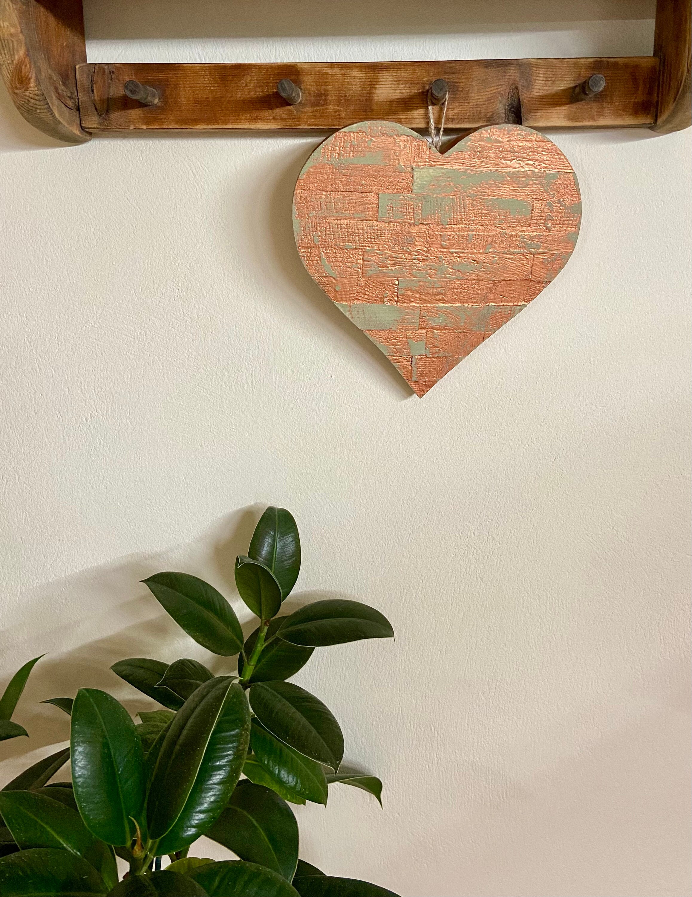 Handcrafted Rustic Wood Hanging Heart Heart Wall Hanging Etsy