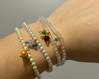 fruit beaded bracelets