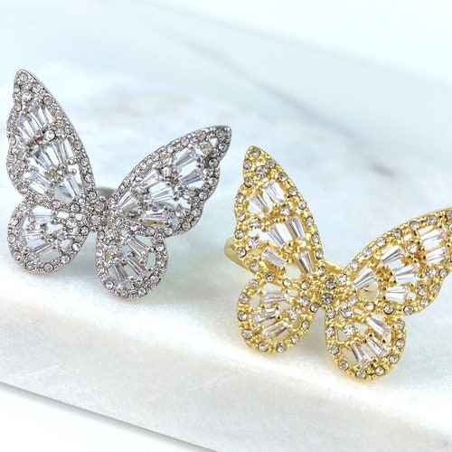 18k Gold Filled Butterfly CZ Necklace