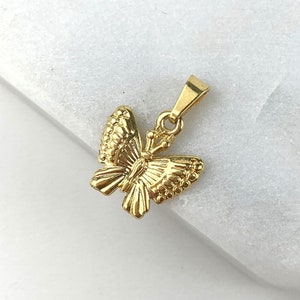18k gold butterfly pendant clearance