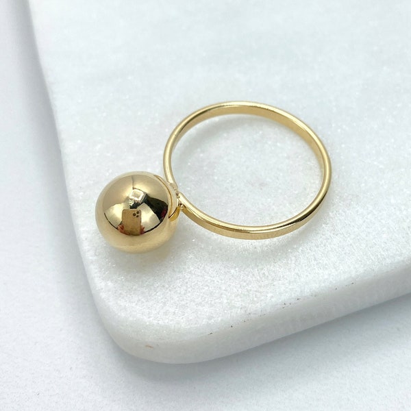 18k Gold Filled Solitaire Medium Ball Ring Wholesale and Jewelry Making Supplies