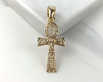 religious cross charms D10138 20pcs Dark Gold color 43x19mm ANKH religious cross charms D10138 20pcs Dark Gold color 43x19mm ANKH