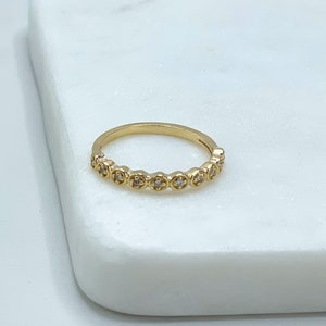 18k Gold Filled Cubic Zirconia Classic Ring Wholesale Jewelry Supplies