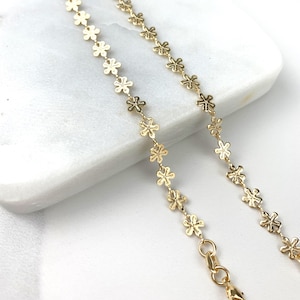 18k Gold Filled Fancy Elegant Flower Bands Chain Choker 16 Inches Wholesale  Jewelry Supplies