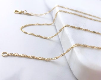 10PCS 16-18-20-22-24-26-28-30" 18K Yellow Gold Filled Water Wave Chain Necklaces 10PCS 16-18-20-22-24-26-28-30" 18K Yellow Gold Filled Water Wave Chain Necklaces