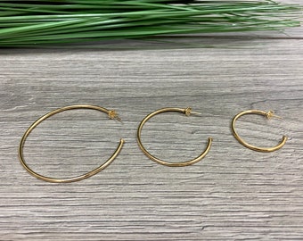 18k Gold Filled Fancy Circle Barbell C Earrings Wholesale Jewelry Supplies