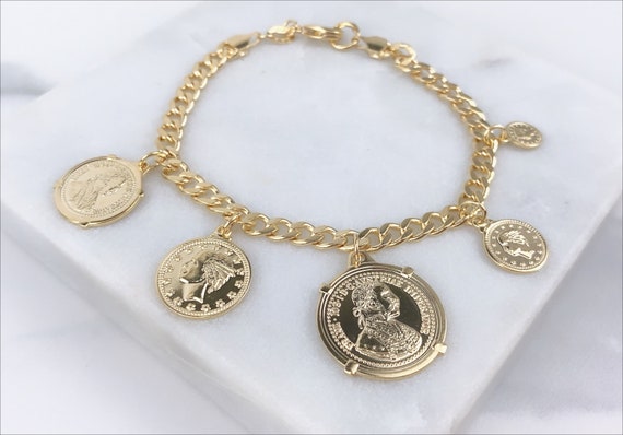 18k Gold Filled American Coins Different Sizes Coins Charm - Etsy