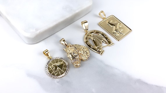 18k Gold Filled Pressed Coin Horsehoe Frame Horse Horse Head 1.2 to 1.8 Pendant Charms Wholesale Jewelry Supplies Etsy Australia