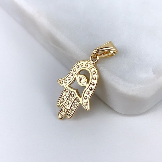 Cutout Hamsa Necklace with Mother of Pearl Cutout Hamsa Necklace with Mother of Pearl