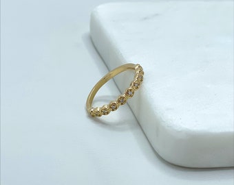 18k Gold Filled Cubic Zirconia Classic Ring Wholesale Jewelry