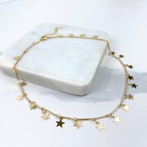18k Gold Filled Fancy Stars Daze Necklace and Bracelet For Wholesale and Jewelry Supplies