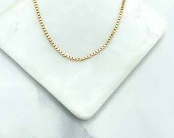 Rolokette Mit Verschluss Gelbgold Gefüllt 14K - 0,35x1,2x1,2mm 45cm (1