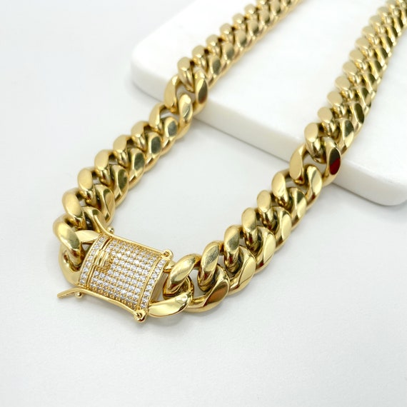 Impressive Stylish Double Curb Micro Men & Boys Gold-Plated Chain