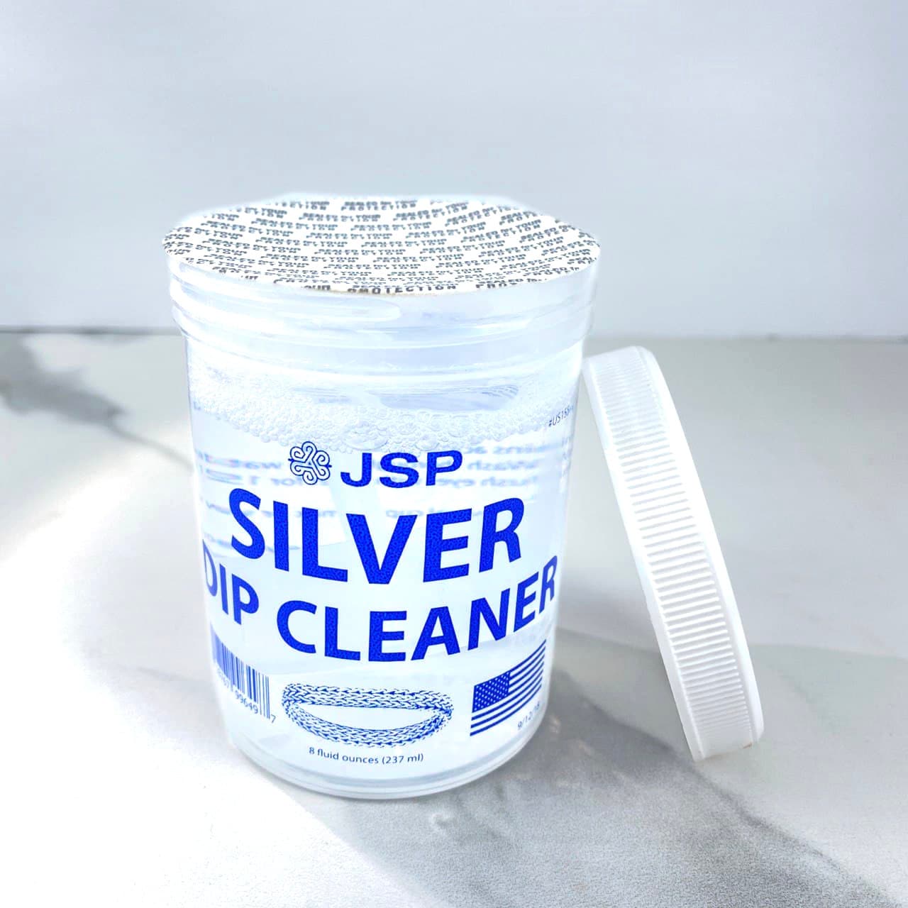 Silver Coin and Jewelry Cleaner, 8 fl oz, 237ml with Dipping Basket