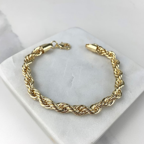 14k Oro Giallo Massiccio 3mm Taglio Diamante Corda Catena - Foto 2