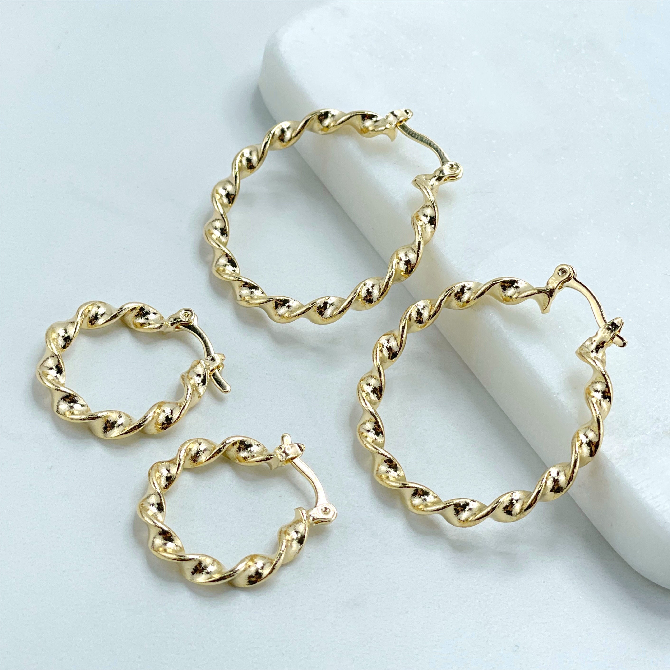 Gold Filled Swirl Premium Earring Back, 3 Sizes - Wholesale Pricing,  (GF/705)