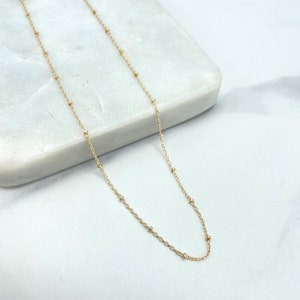 18k Gold Filled Wholesale Dainty Chain, Satellite Chain with Paperclip Chain, Classic Jewelry, Wholesale Making Supplies