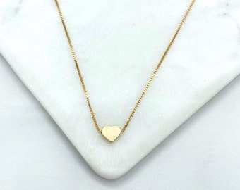 Collana con ciondolo a cuore spesso: catena a maglie ricoperta in oro bianco - Italia