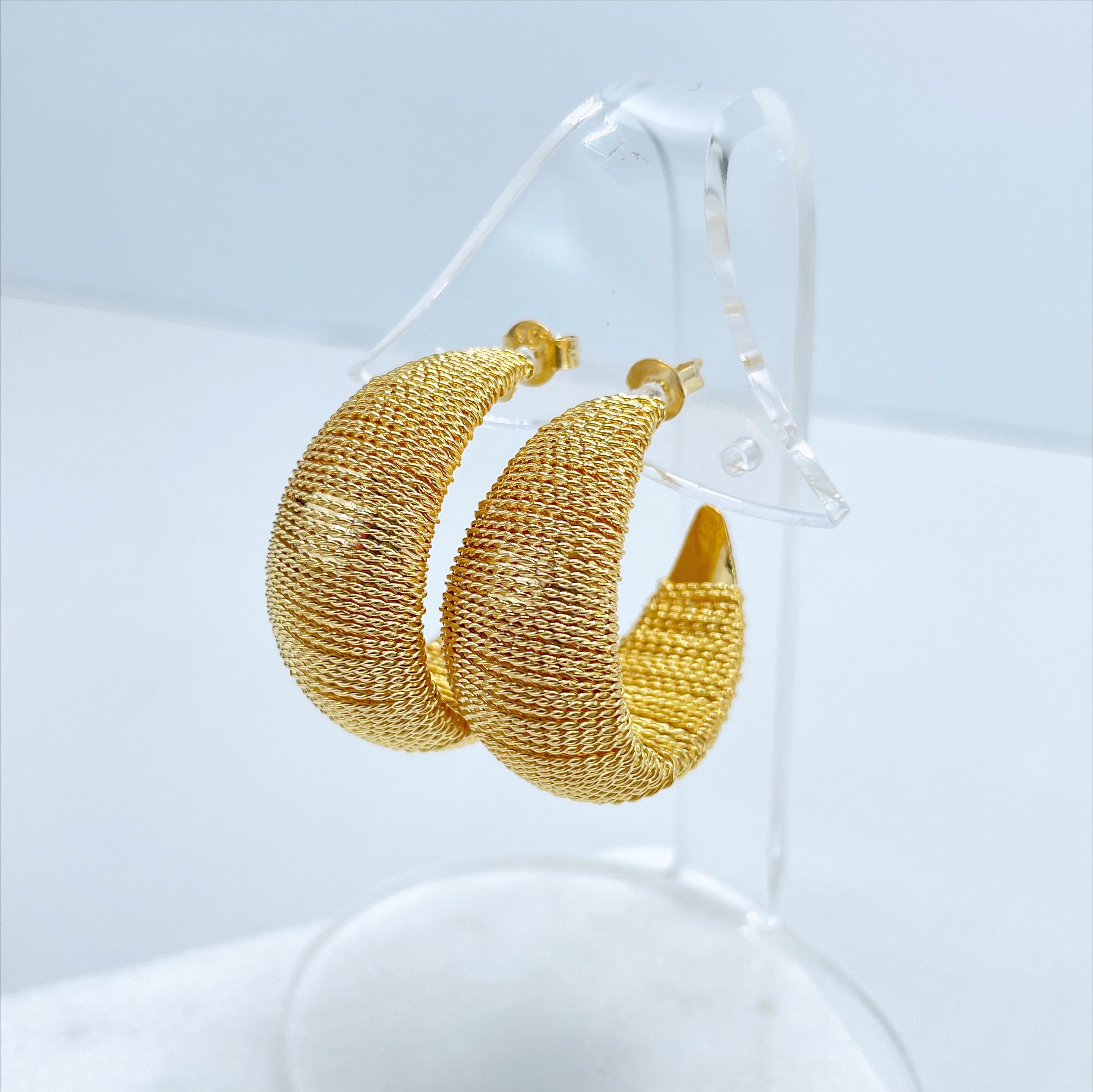 Gold Filled Swirl Premium Earring Back, 3 Sizes - Wholesale Pricing,  (GF/705)