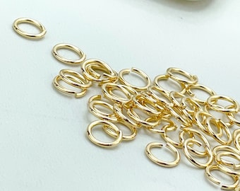 18k Gold Filled 5mm Open Jumping Ring, Round Ring Connectors, Split Ring, Jump Ring, 5, 12 or 25 Pieces Wholesale Jewelry Making Supplies