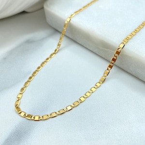 Chaîne à maillons Mariner en or 18 carats, collier chaîne d&#39;ancre délicat, bijoux en or unisexe, cadeau pour lui ou elle, bijoux en gros